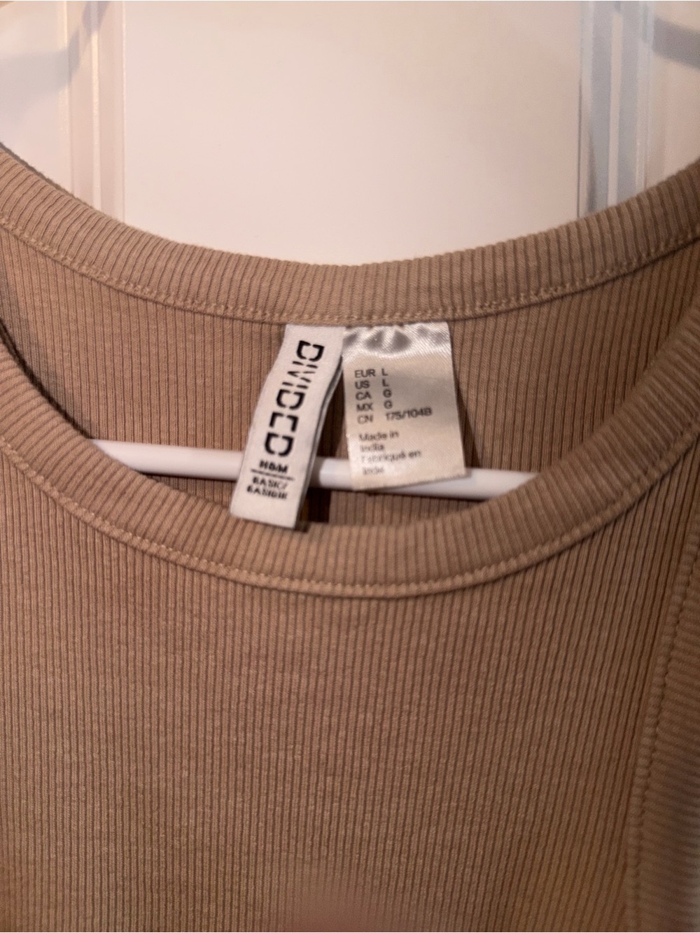 H&M Tan Ribbed Tank Top - Picture 2 of 3